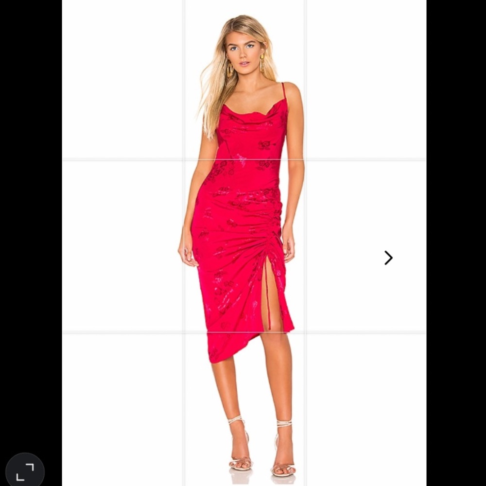 Lovers + Friends 💗 Lia Hot Pink Midi Dress Small